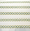 Sunbrella Stitchy Stripe Green Leaf Outdoor Upholstery Fabric By the yard