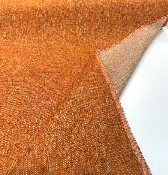 Crypton Performance Chenille Orange Paprika Endure Upholstery Fabric By The Yard