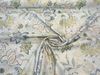 Waverly Zuma Blue Moonstone Floral Linen Drapery Upholstery Fabric By the Yard