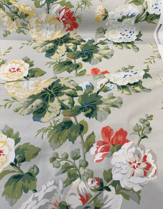 Waverly Alcea Poppy Floral Slub Poppy Drapery Upholstery Fabric By the Yard