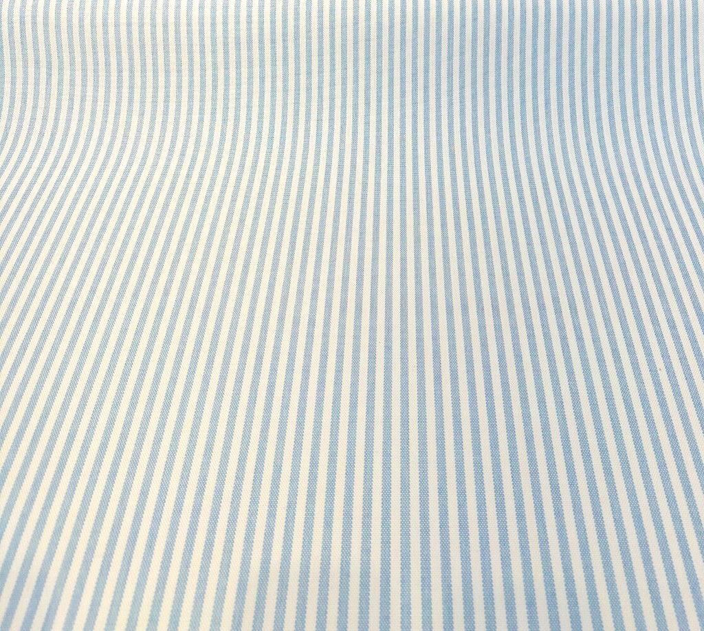 Sunbrella Two Tone Ticking Look Stripe Pool Blue Outdoor Fabric By the yard