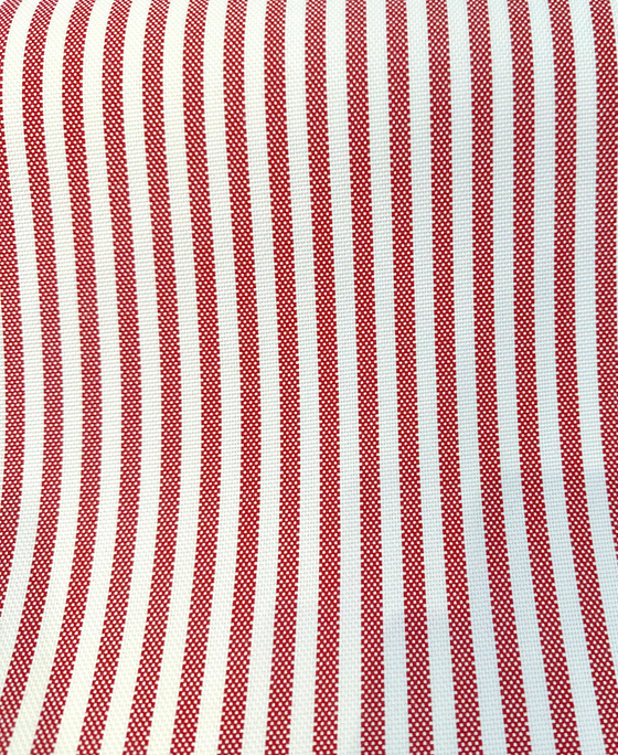 Sunbrella Two Tone Red Salsa Ticking Look Stripe Outdoor Upholstery Fabric By The Yard