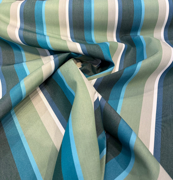 Sunbrella Beaming Lagoon Stripe Upholstery Outdoor 14118-0000 Fabric 