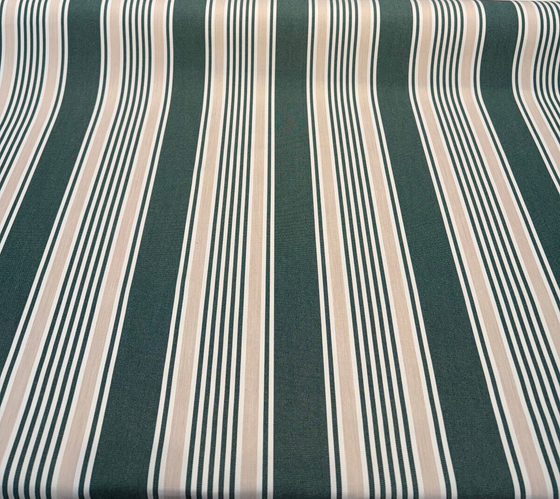 Sunbrella Aspen Green Stripe Performance Upholstery Outdoor Fabric 