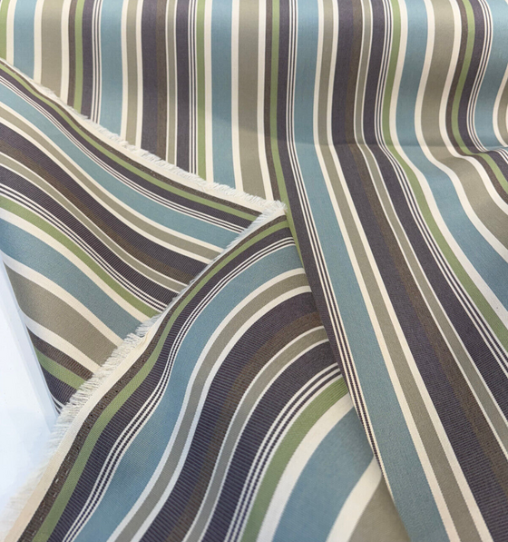 Sunbrella Stripe Brannon Whisper Outdoor 5621-0000 Upholstery Fabric By the yard