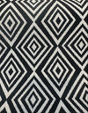 Sunbrella Trinket Black Bold Diamond Reversible Upholstery Fabric 