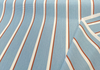 Sunbrella Trinity Pool Blue Rust Stripe Outdoor Drapery Upholstery Fabric By the yard