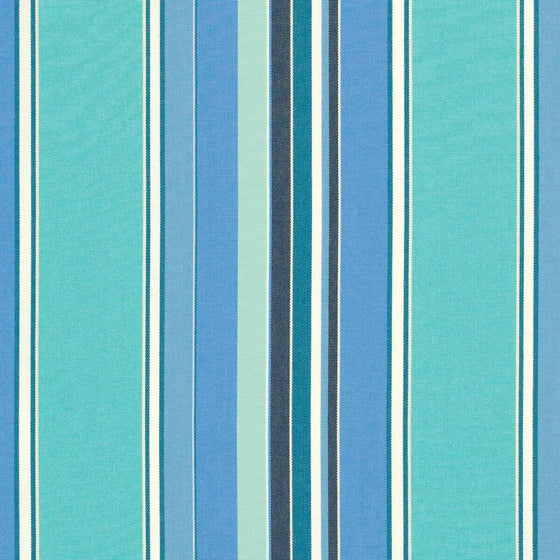 Sunbrella Stripe Dolce Oasis Blue Teal Performance Outdoor Fabric By the yard