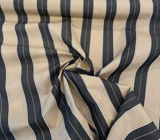 Sunbrella Stripe Berenson Tuxedo Black Performance Outdoor Fabric 