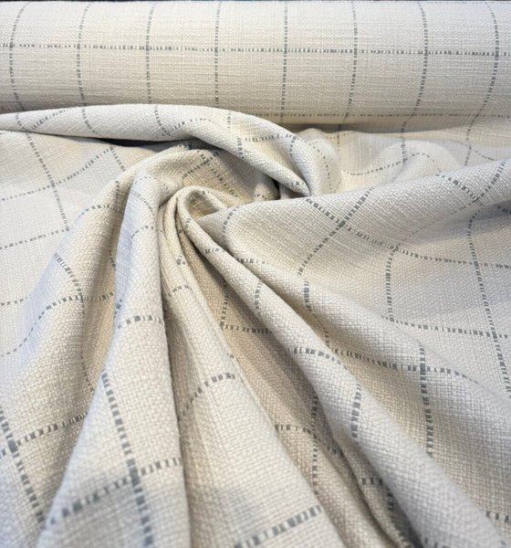 Highlander Window Pewter Gray Cotton Upholstery Fabric 