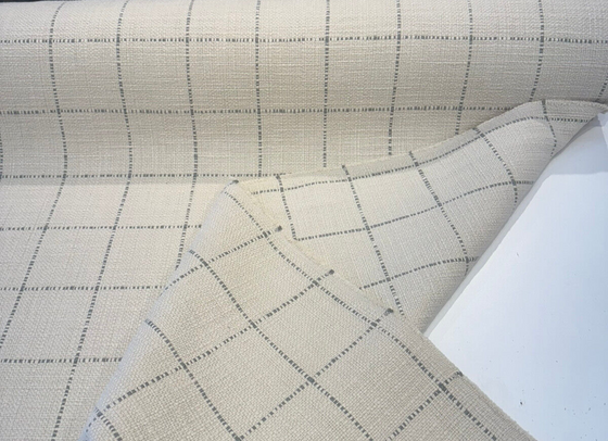 Highlander Window Pewter Gray Cotton Upholstery Fabric 