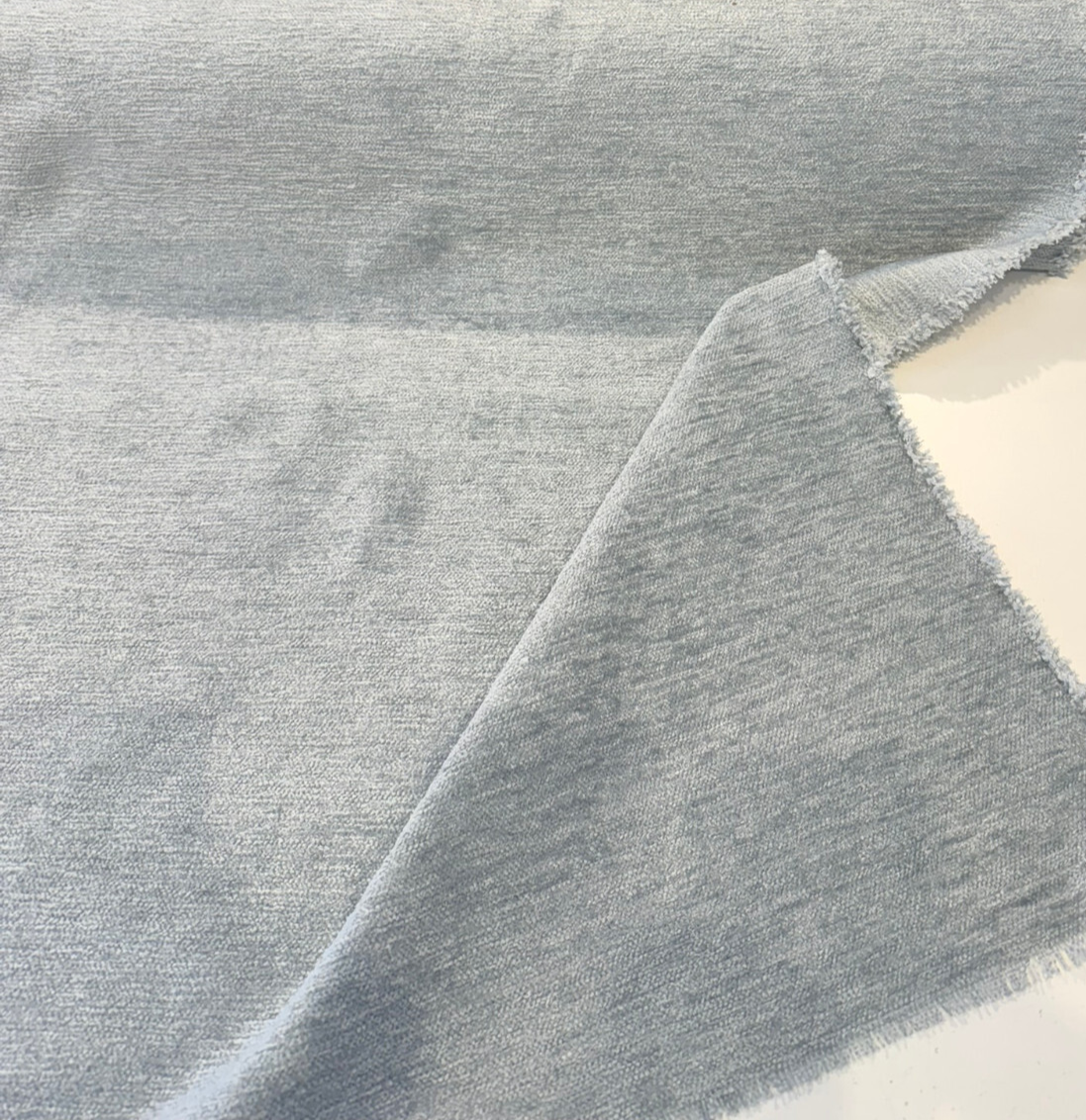 Upholstery Cuddle Blue Stone Soft Chenille Fabric By The Yard ...