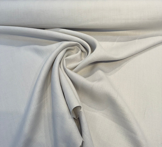 Libeco Belgian Tailored Linen Sanfor Airo Ash Light Gray Fabric 
