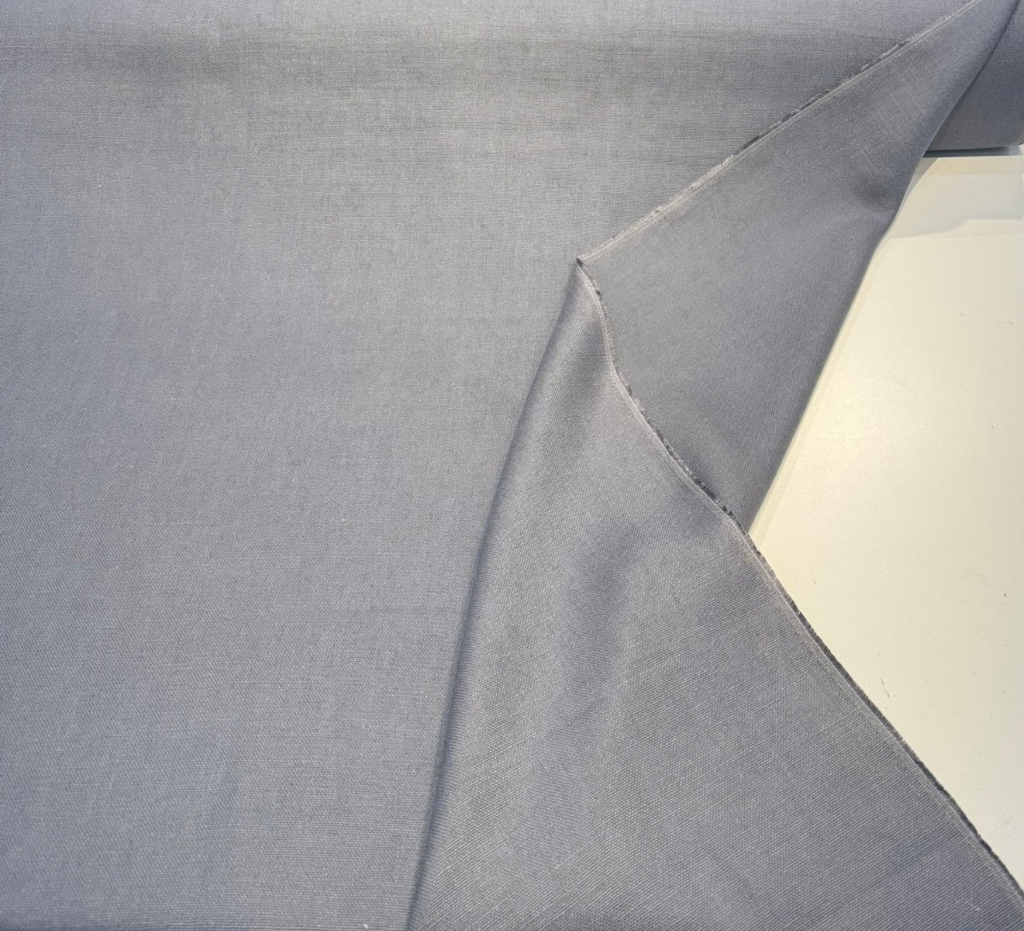 Libeco Belgian Tailored Linen Sanfor Airo Gray Blue Fabric