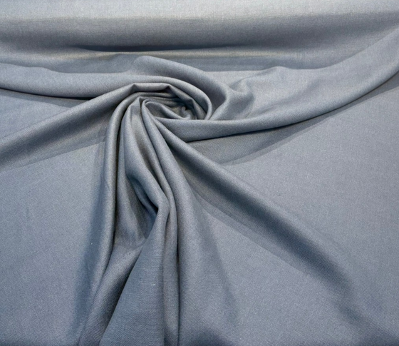 Libeco Belgian Tailored Linen Sanfor Airo Aegean Blue Fabric By The Yard