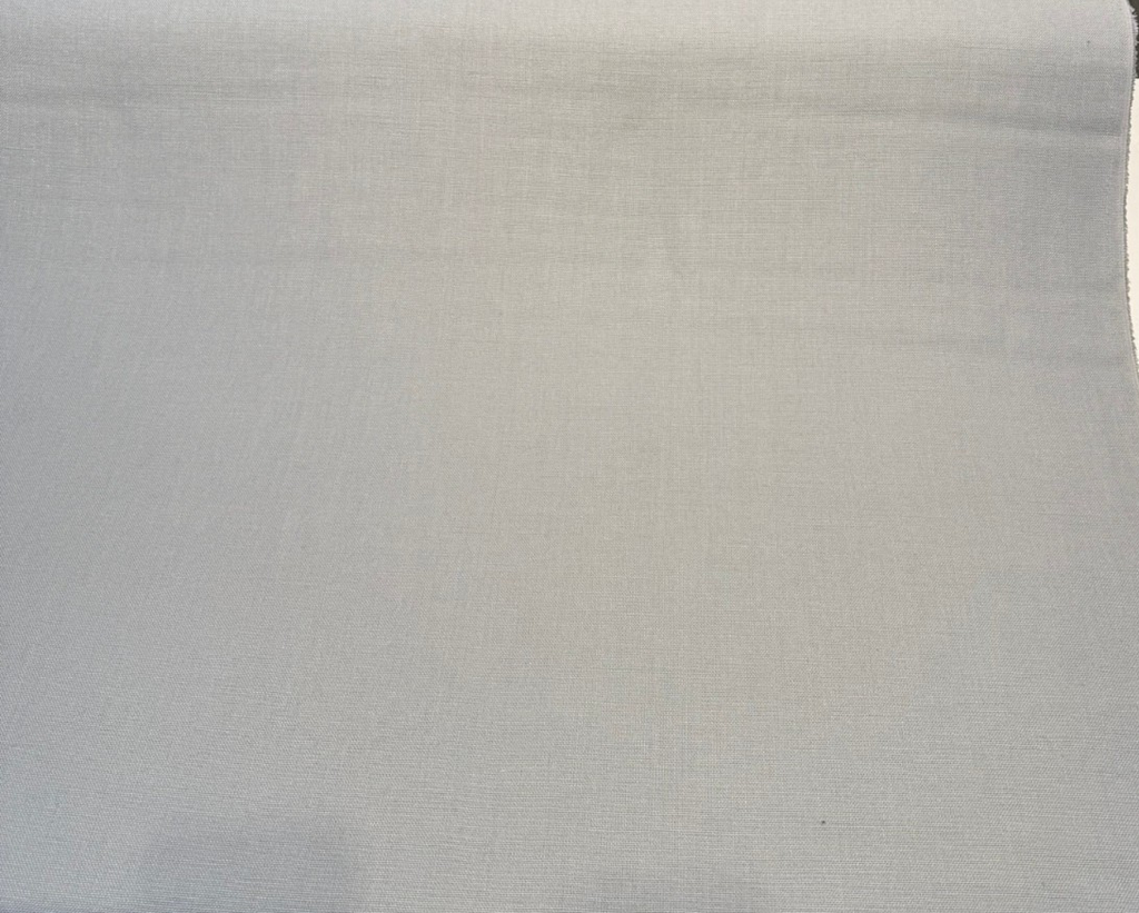 Libeco Belgian Tailored Linen Sanfor Airo Light Gray Fabric By The Yard
