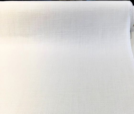 Libeco Belgian Tailored Linen Sanfor Airo Optic White Fabric By The Yard