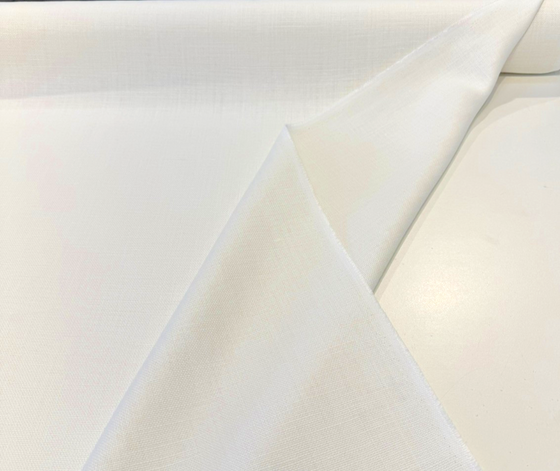 Libeco Belgian Tailored Linen Sanfor Airo Optic White Fabric By The Yard