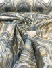 Zendaya Marbled Teal Green Drapery Upholstery Fabric by the yard