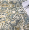 Zendaya Marbled Teal Green Drapery Upholstery Fabric by the yard