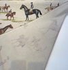 Equestrian Horse Derby Cotton Blend Drapery Upholstery Fabric by the Yard