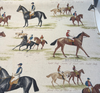 Equestrian Horse Derby Cotton Blend Drapery Upholstery Fabric by the Yard