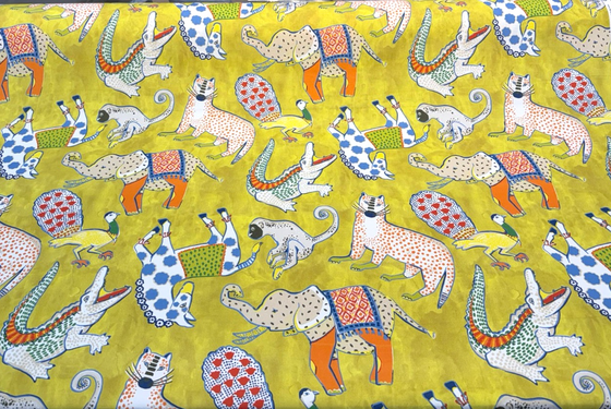 Ziba Lemon Yellow Hullbaloo Cotton Drapery Upholstery Fabric 