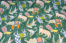  Ziba Green Hullbaloo Cotton Drapery Upholstery Fabric by the Yard