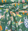 Ziba Green Hullbaloo Cotton Drapery Upholstery Fabric by the Yard