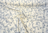 Floral Toile Scenic White Blue Cotton Drapery Upholstery Fabric