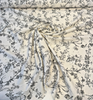 Black White Toile Floral Scenic Cotton Drapery Upholstery Fabric By The Yard