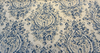 Lido Blue Damask Linen Blend Drapery Upholstery Fabric by the yard