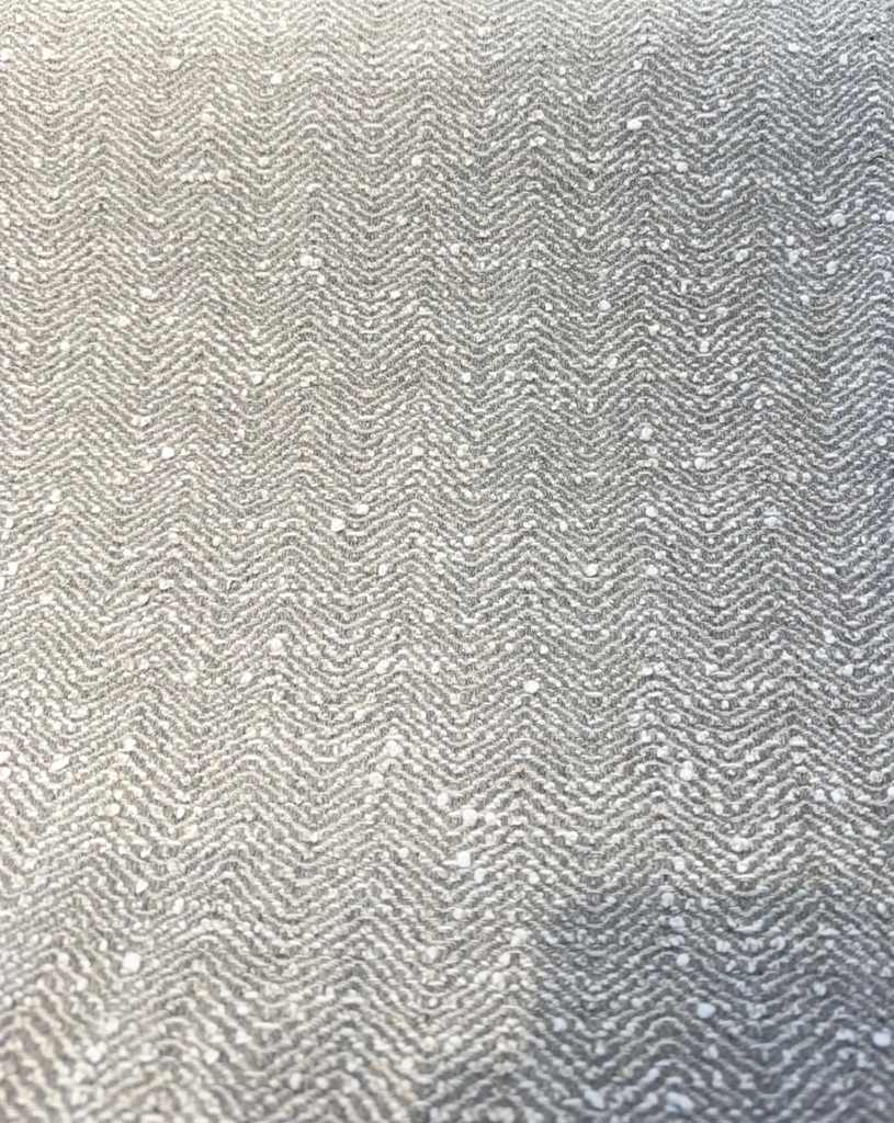 Sunbrella Boucle Vincent Gray White Cloud Outdoor Upholstery Fabric By the yard