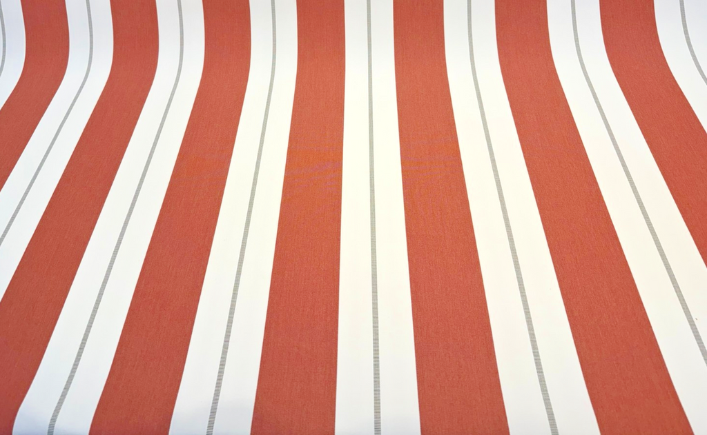 Sunbrella Relate Terracotta Orange Stripe Upholstery Outdoor Fabric