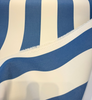 Sunbrella Blue Ivory Stripe Outdoor Upholstery Performance Fabric By the yard