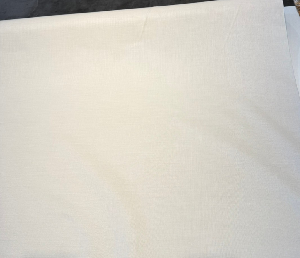 Sunbrella Outdoor 118'' Double Wide Vortex Bone Sheer Curtain Fabric By the yard