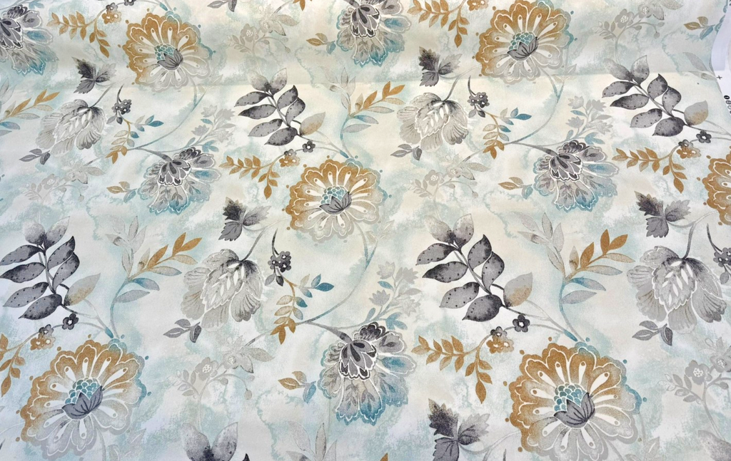 Kelly Ripa Home Light Hearted Spa Blue Drapery Upholstery Fabric By the Yard