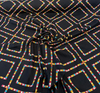Waverly Beaded Lattice Emb 410513 Jewel Black Embroidered PK Fabric 