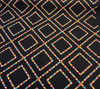 Waverly Beaded Lattice Emb 410513 Jewel Black Embroidered PK Fabric 
