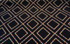Waverly Beaded Lattice Emb 410513 Jewel Black Embroidered PK Fabric 