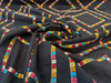 Waverly Beaded Lattice Emb 410513 Jewel Black Embroidered PK Fabric 
