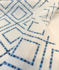 Beaded Lattice Porcelain Blue Emb 410512 Waverly Embroidered Fabric