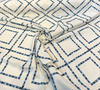 Beaded Lattice Porcelain Blue Emb 410512 Waverly Embroidered Fabric By the Yard