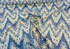 Williamsburg Bray Flamestitch Indigo Blue Drapery Upholstery Waverly Fabric By the Yard