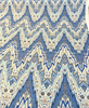 Williamsburg Bray Flamestitch Indigo Blue Drapery Upholstery Waverly Fabric By the Yard