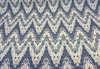 Williamsburg Bray Flamestitch Indigo Blue Drapery Upholstery Waverly Fabric By the Yard
