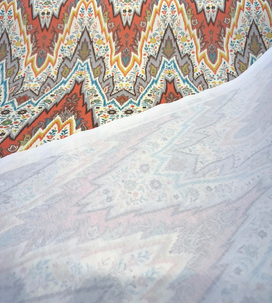 Williamsburg Bray Flamestitch Nectar Drapery Upholstery Fabric By the Yard