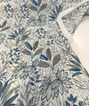 Waverly Amazonia Emb Lagoon Blue Green Floral Embroidered Fabric By the Yard