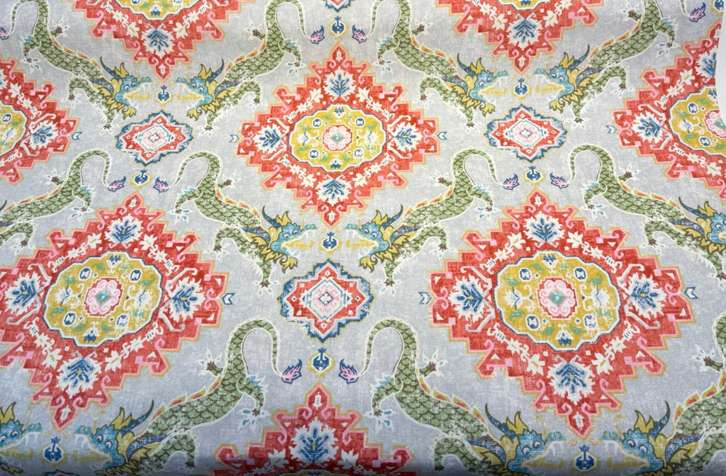 Williamsburg Myth & Medallion Apple Blossom Drapery Upholstery Fabric Bythe Yard