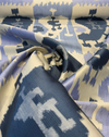 Wrangler Denim Blue Jacquard Geometric Upholstery Drapery Fabric
